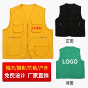 成都志愿者马甲定制印logo摄影导演记者工作服印字多口袋马夹