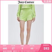 Juicy Couture橘滋短裤女2024春季美式热裤运动天鹅绒休闲裤