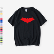 Batman蝙蝠侠夜翼Red Hood红帽火魔红头罩T恤短袖潮衣服男女圆领
