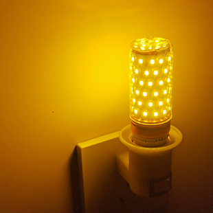 led插电螺口黄光灯泡卧室小夜灯，氛围暖黄装饰金黄气氛，拍照补光灯