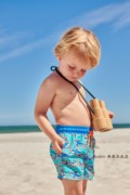  NEXT儿童泳裤 2024夏季蓝橙鲨鱼男童沙滩裤 游泳短裤3月-7歲