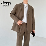 jeep吉普休闲西服套装男士，春夏韩版痞帅潮流，高级感西装外套男