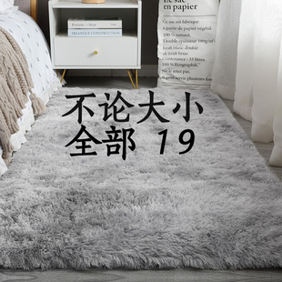 地毯卧室北欧风，床边简约满铺ins现代加厚长方形家用可爱定制地垫
