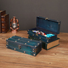经典复古木质发簪收纳盒，拍摄道具中式珠宝手串，首饰盒长方形储物盒