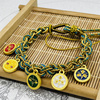 西藏林芝桃花节纪念品手工编织麻花，手链绳五路财神，金刚绳学生男女