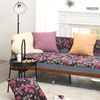 瑞典美式轻奢四季通用时尚紫色，沙发垫北欧现代全棉盖布艺防滑坐垫
