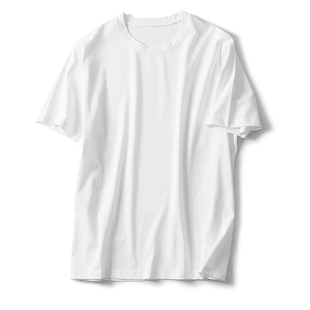 男士圆领莫代尔棉短袖T恤基础款休闲宽松大码白色打底衫夏季上衣