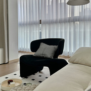 北欧布艺客沙发厅设计师，创意单人沙发椅轻奢酒店，休闲会客接待沙发