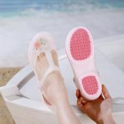 夏季沙滩鞋女款洞洞鞋防滑外穿软底底拖鞋果冻包头护士0219c