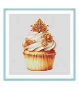 Enjoy1055-皇家杯子蛋糕系列之冰雪女王15 原创十字绣套件客厅挂