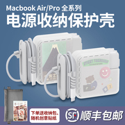 vs原配苹果电脑充电器保护套macbookpro笔记本电源，收纳包15寸16创意壳air13.3适配器mac数据线绕线器