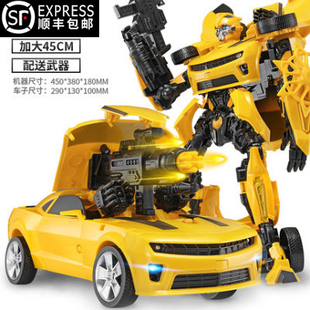 手办变形玩具5大黄蜂汽车恐龙儿童金刚机器人型超大模型正版男孩4