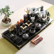 茶具套装四合一电磁炉，整套陶瓷紫砂功夫，茶具实木茶盘