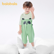 巴拉巴拉儿童连体睡衣夏季宝宝家居服男女童小童宝宝熊猫造型