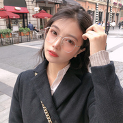 眼镜女韩版潮网红街拍个性小脸防蓝光平光透明大框无镜片眼镜框女