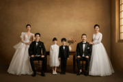 2023影楼韩版全家福拍照摄影服装一家六口婚纱，极简风亲子时装