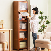 书架置物架落地书柜子，家用儿童收纳储物柜靠墙边客厅，简易实木多层