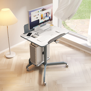 智芯升降工作台可移动电脑桌气动书桌儿童学习桌小户型桌子办公桌