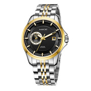瑞士钢带机械手表款，机械表日本机芯士手表，男商务夜光日历
