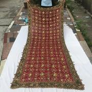 印度尼泊尔手工钉珠阿富汗重工刺绣纱丽围巾披肩头纱艺术拍照旅拍