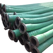 大口径法兰胶管水利工程，用高压橡胶软管，黑色12m农业排灌橡胶管