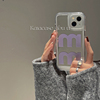 kaia ins小众紫色字母镜面适用苹果14手机壳iphone13promax12pro硅胶11女款14promax高级13pro防摔手机套