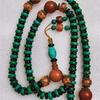 手链琥珀绿松石，108藏式手串配饰隔珠项链佛珠