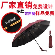 雨伞全自动折叠伞双骨，加大码商务伞，广告伞雨伞可印刷logo