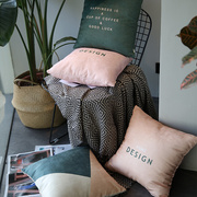 北欧简约抱枕现代时尚纯色绒布双面靠枕飘窗沙发装饰腰枕ins靠垫