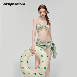 anqinwind泳衣女夏三件套性感2024聚拢显瘦度假高级感比基尼