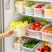 无盖冰箱塑料收纳盒，厨房食物储物盒鸡蛋水果，蔬菜整理盒抽屉式