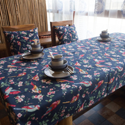 棉麻田园复古桌布酒店茶馆饭店，农家乐桌布茶几布圆桌布餐桌桌布