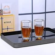 英国ORTOR托盘长方形家用水杯盘子餐具酒店茶杯茶具客厅玻璃茶盘