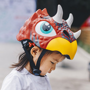 洛克兄弟儿童骑行头盔童车轮滑男女小孩宝宝卡通半盔自行车安全帽