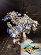 高档艺模铁艺3D立体全金属DIY拼装模型 星际人族大舰飞船机甲
