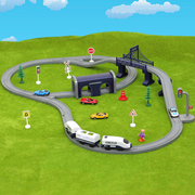 儿童轨道车电动小火车高铁路(高铁路)轨道赛道玩具，动手益智力动脑男孩汽车