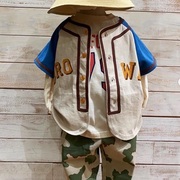日本童装markeys男童短袖，t恤纯棉，圆领棒球衫90-170cm