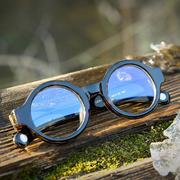 柯布西耶眼镜架配蓝光近视男圆形，框架板材眼睛框镜架女大脸83014