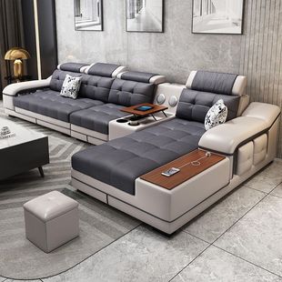 2024年猫爪布艺沙发客厅家用现代简约大小户型免洗科技布沙发(布沙发)