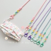 创意糖果色亚克力挂绳项链眼镜链耳机链面罩带材料包