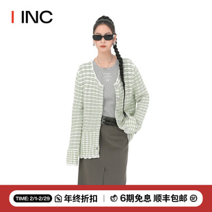 IMMI 设计师品牌IINC 23SS圈圈纱多色提花针织开衫上衣女