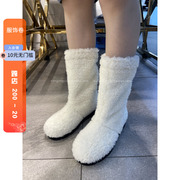 韩国东大门女鞋2023冬ins保暖休闲加绒羔羊毛毛雪地靴中筒靴