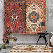 复古民族风地毯客厅茶几垫美式复古波西米亚摩洛哥卧室床边毯欧式