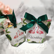 喜糖袋子生日糖盒纸盒绿色糖盒子创意结婚浪漫韩式婚礼糖果盒森系
