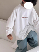 0-6岁男童简约字母印花白色长袖T恤衫春秋装宝宝纯棉内搭打底上衣