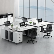 职员办公桌简约现代办公室多人桌椅，组合员工工位简易办公电脑桌子