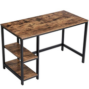 复古电脑桌双层储物板学习专用书桌创意，办公桌北欧钢木桌
