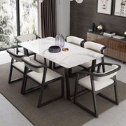 凯庭餐桌北欧实木大理石餐桌椅组合方形家具用现代简约饭桌子一桌