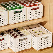 零食杂物收纳筐玩具收纳箱可伸缩家用塑料厨房橱柜篮子桌面整理盒