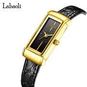 瑞士Labaoli复古风小表盘皮带手表时尚防水方形女皮带表